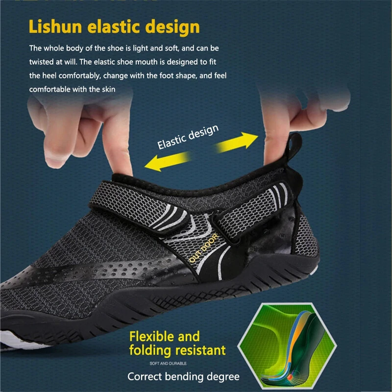 (image for) TENGOO Beach Wading Sandal Quick Dry Non-Slip Breathable Surf Fishing Fitness Water Sports Shoes